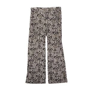 IMAN Women's L Pull-On Wide Leg Palazzo Pants Black White Gold Snake Print